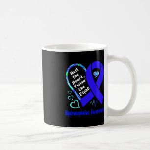 Half The Heart Twice The Fight Hydrocephalus Aware Coffee Mug