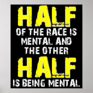 Half The Race Dirt Bike Motocross Poster Sign