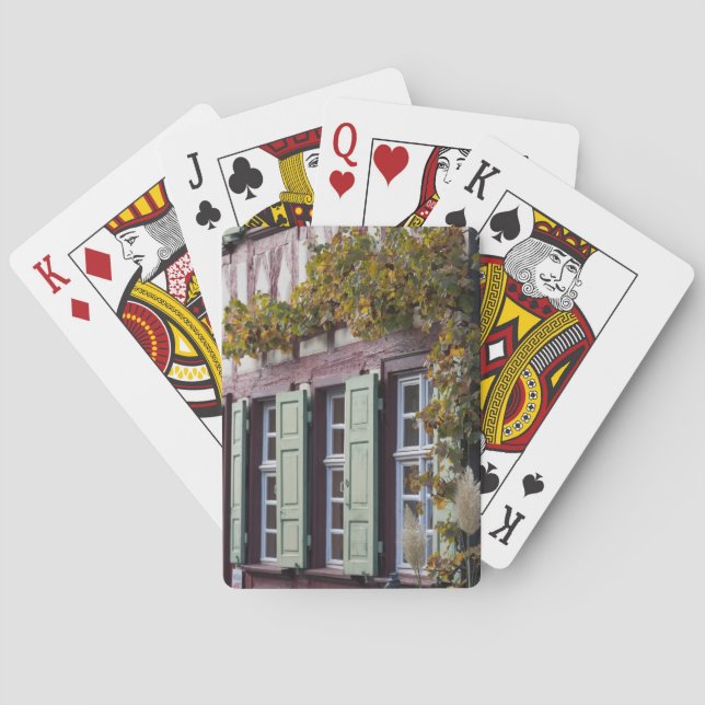 Half Timbered House Detail Playing Cards (Back)