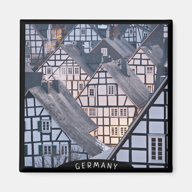 Half-timbered houses in Freudenberg, Germany Magnet (Front)