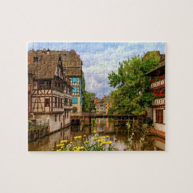 half-timbered houses in Petite France, Strasbourg, Jigsaw Puzzle (Horizontal)
