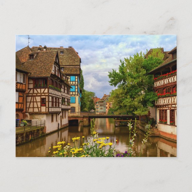 half-timbered houses in Petite France, Strasbourg, Postcard (Front)