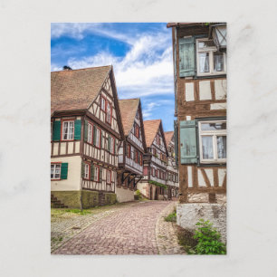 Half-Timbered Houses in Schiltach, Germany, Photo Postcard