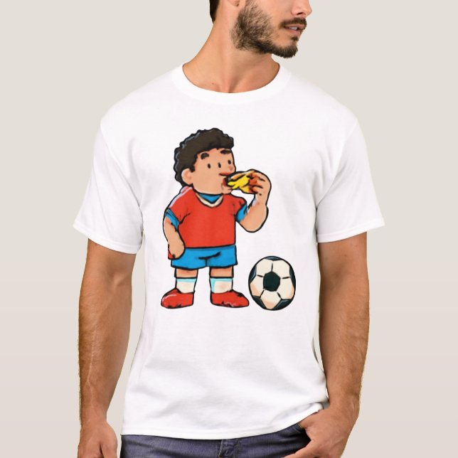 Half Time Snack – Funny Soccer Pizza T-Shirt (Front)