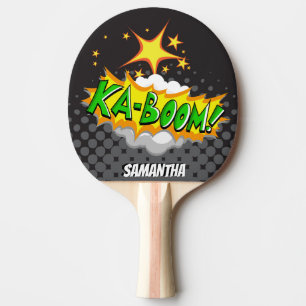 Half Tone Ka-Boom! Superhero Personalised Paddle