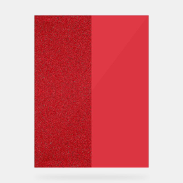 Half-Tone Tomato Red Acrylic Sign – Customisable (Front)