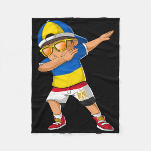 Half Ukrainian Egyptian Boy Ukraine Egypt Flag Fleece Blanket