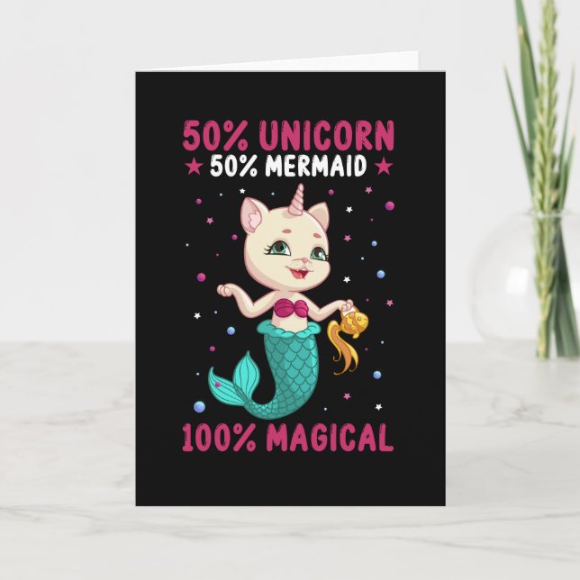 Half Unicorn Half Mermaid Card (Front)