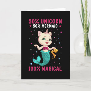 Half Unicorn Half Mermaid Card