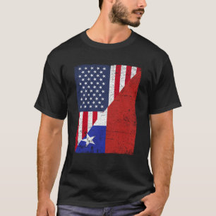 Half USA Flag Half Chile Flag American Chilean T-Shirt