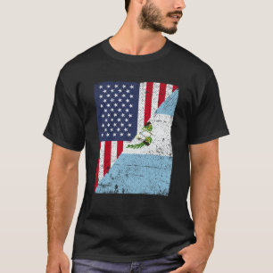 Half USA Flag Half Guatemala Flag American Guatema T-Shirt