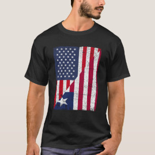 Half USA Flag Half Liberia Flag American Libirian T-Shirt