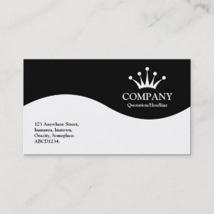 Half Wave Crown - Black Business Card