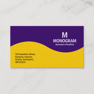 Half Wave Monogram - Amber with Deep Purple 330066 Business Card