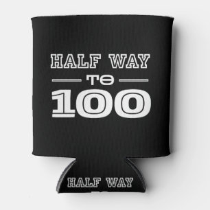 Half Way 100 50th Birthday Can Cooler