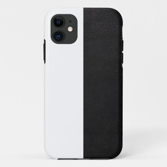 half white half black bath mat bandanna Case-Mate iPhone case (Back)