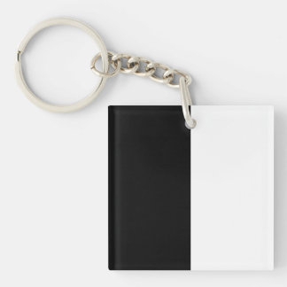 half white half black, half black half white key ring