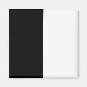 half white half black, half black half white magnet