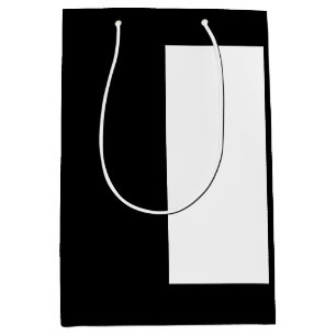 half white half black, half black half white medium gift bag