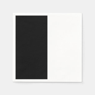 half white half black, half black half white napkin