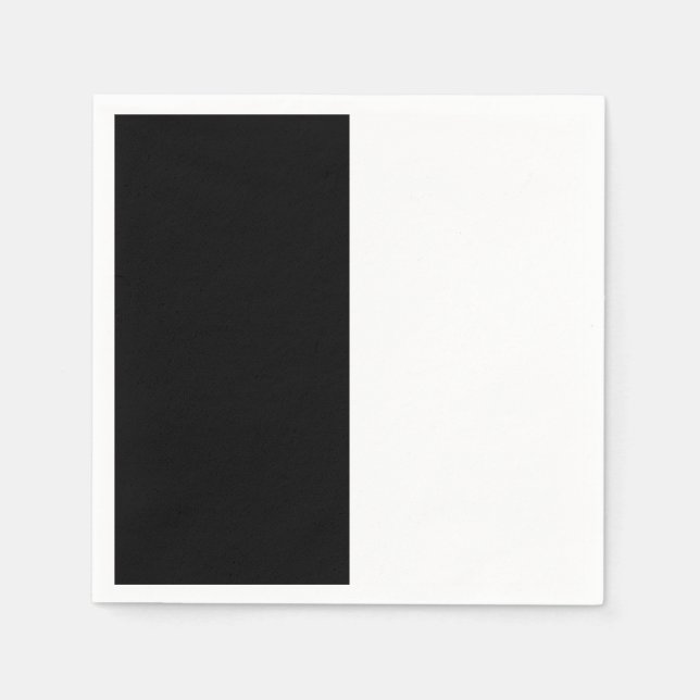half white half black, half black half white napkin (Front)