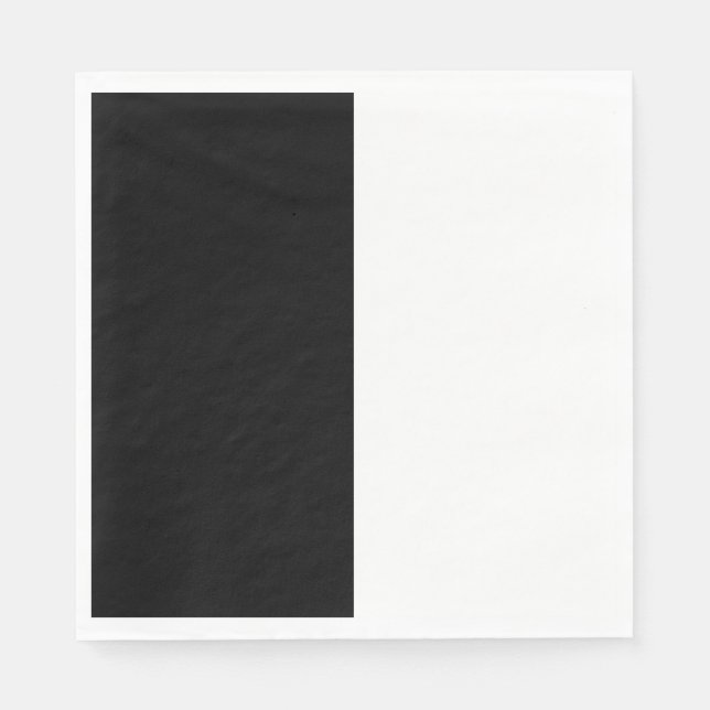 half white half black, half black half white napkin (Front)
