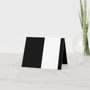 half white half black, half black half white note card