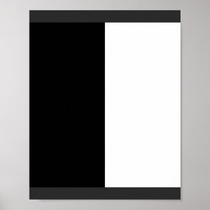 half white half black, half black half white poster