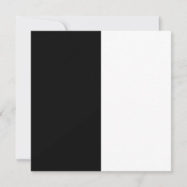 half white half black, half black half white save the date (Front)