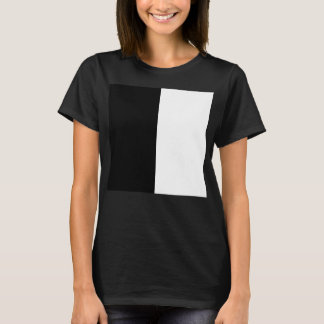 half white half black, half black half white T-Shirt
