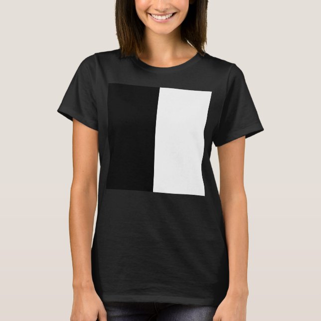 half white half black, half black half white T-Shirt (Front)