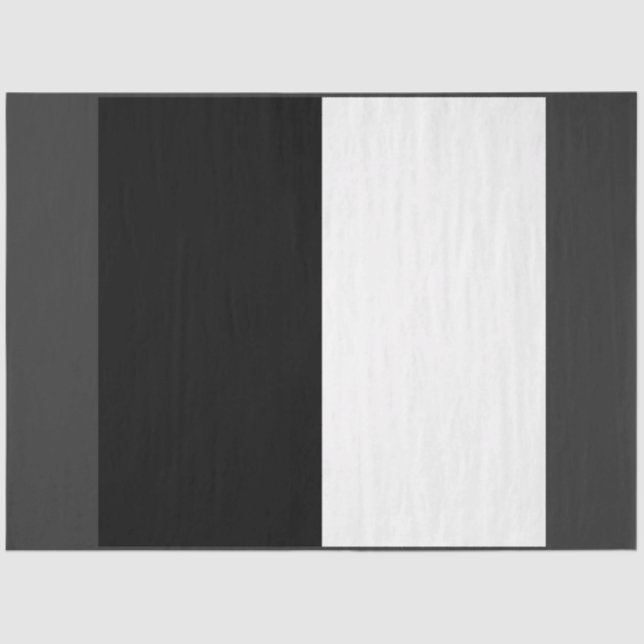half white half black, half black half white tissue paper (Front)