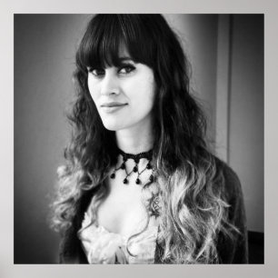 HalfAngel66 Black & White Poster