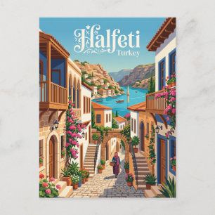 Halfeti Alley Turkey Postcard