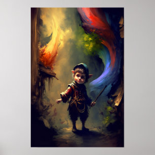 Halfling Rogue Fantasy Poster RPG Art 1