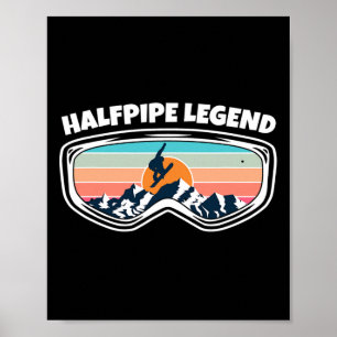 Halfpipe Snowboarding Goggles As Halfpipe Snowboar Poster