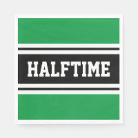 HALFTIME Bright Green Black White Racing Stripes
