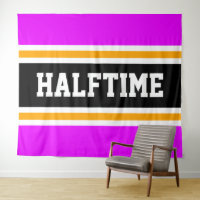 HALFTIME Bright Tropical Pink Black Racing Stripes
