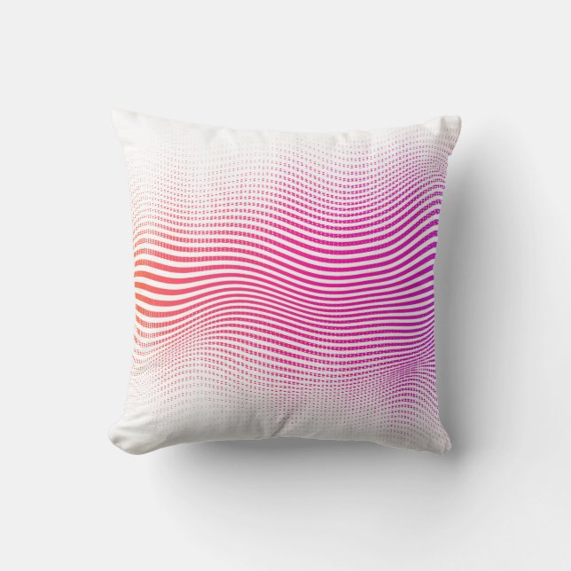 Halftone abstract background. blending lines and d cushion (Front)