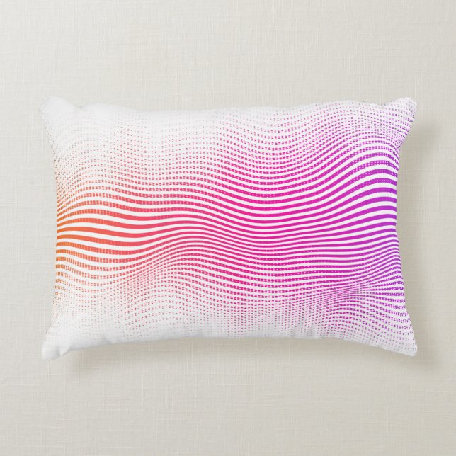 Halftone abstract background. blending lines and d decorative cushion (Front)