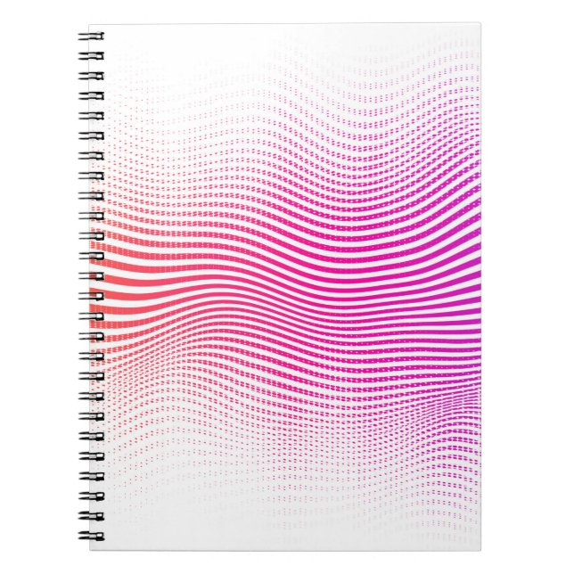 Halftone abstract background. blending lines and d notebook (Front)