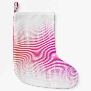 Halftone abstract background. blending lines and d small christmas stocking