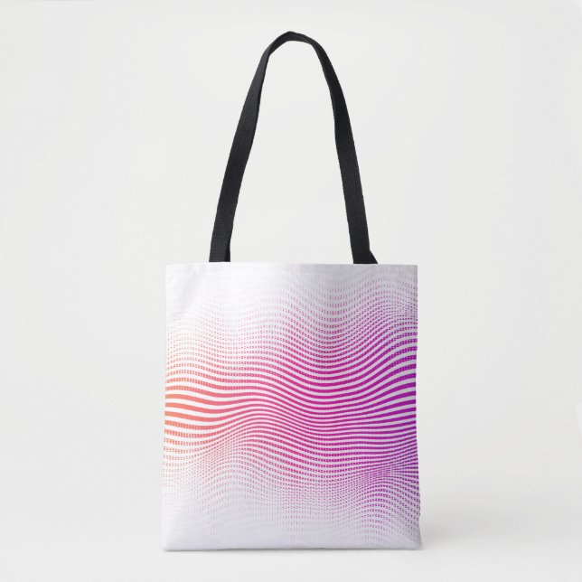 Halftone abstract background. blending lines and d tote bag (Front)