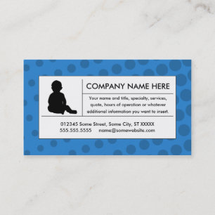 halftone childcare business card