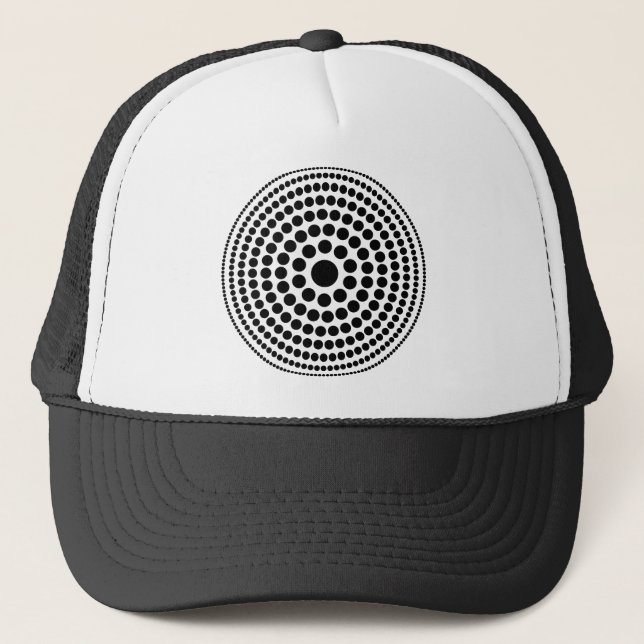 Halftone Circle 01 Trucker Hat (Front)