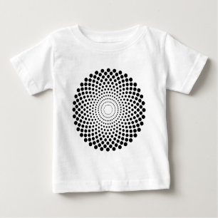 Halftone Circle 02 - Black Baby T-Shirt