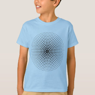 Halftone Circle 03 - Black T-Shirt