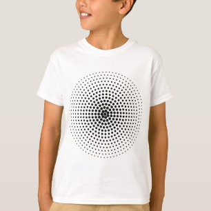 Halftone Circle 03 - Black T-Shirt