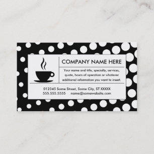 halftone coffee business card