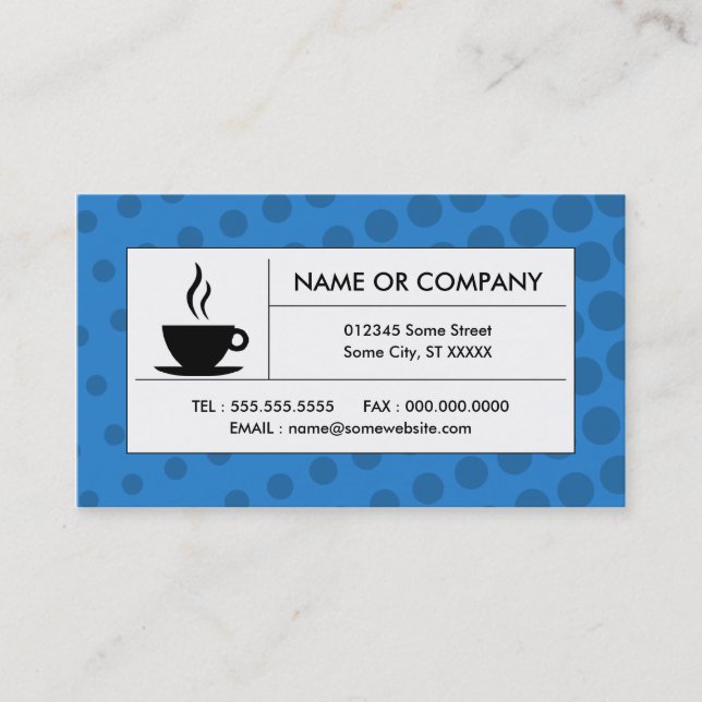 halftone coffee business card (Front)